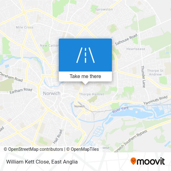 William Kett Close map