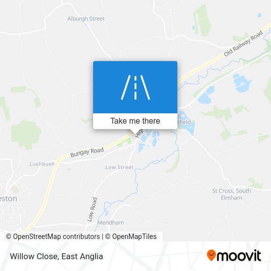 Willow Close map