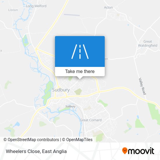 Wheelers Close map