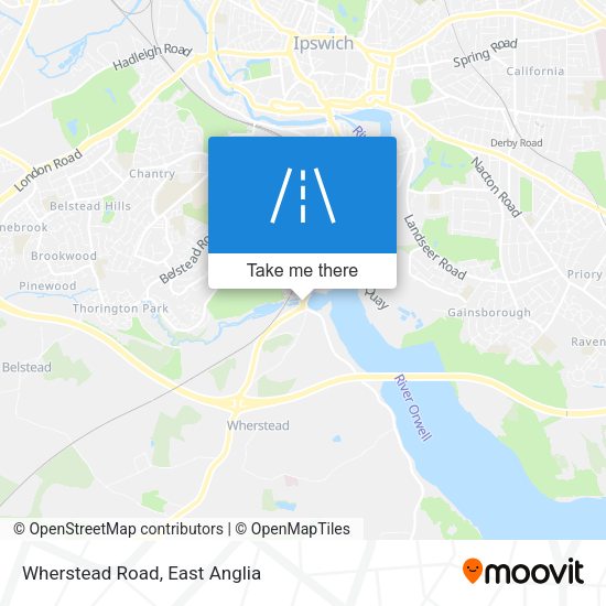 Wherstead Road map