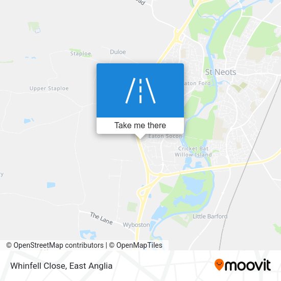 Whinfell Close map