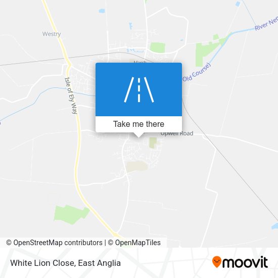 White Lion Close map