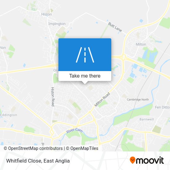 Whitfield Close map