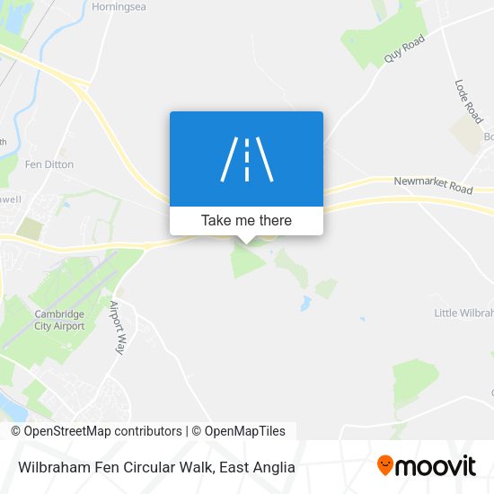 Wilbraham Fen Circular Walk map