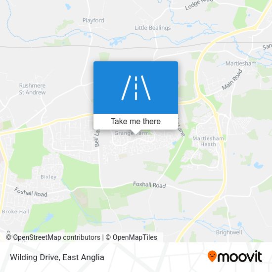 Wilding Drive map