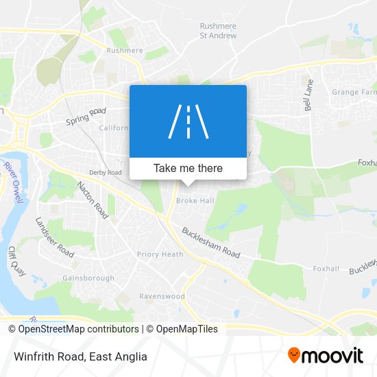 Winfrith Road map
