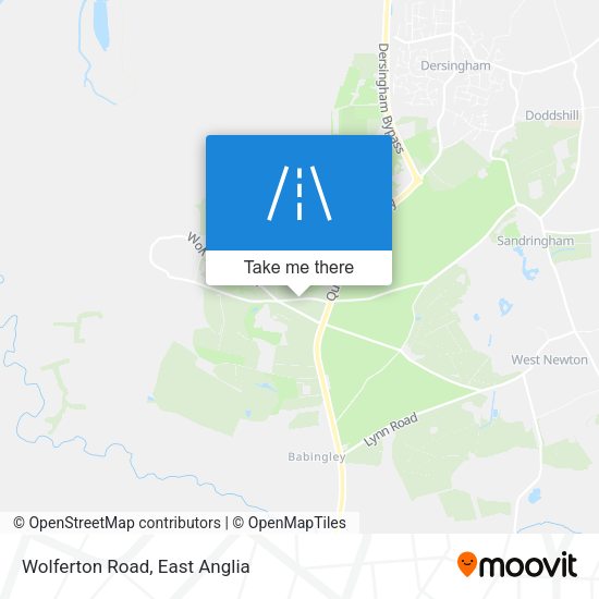 Wolferton Road map