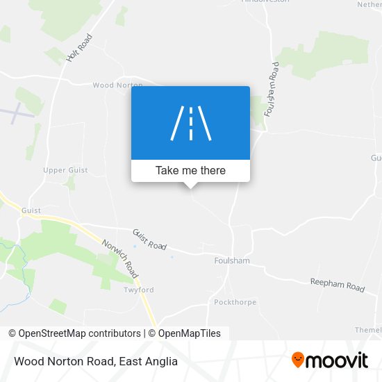 Wood Norton Road map