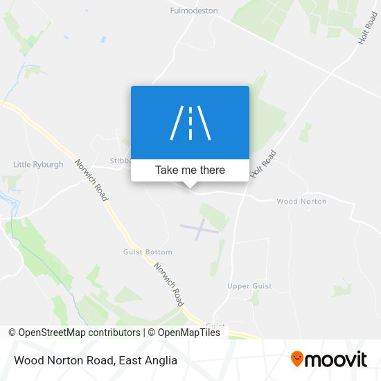 Wood Norton Road map