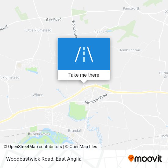 Woodbastwick Road map