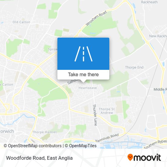 Woodforde Road map
