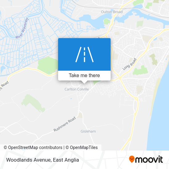 Woodlands Avenue map