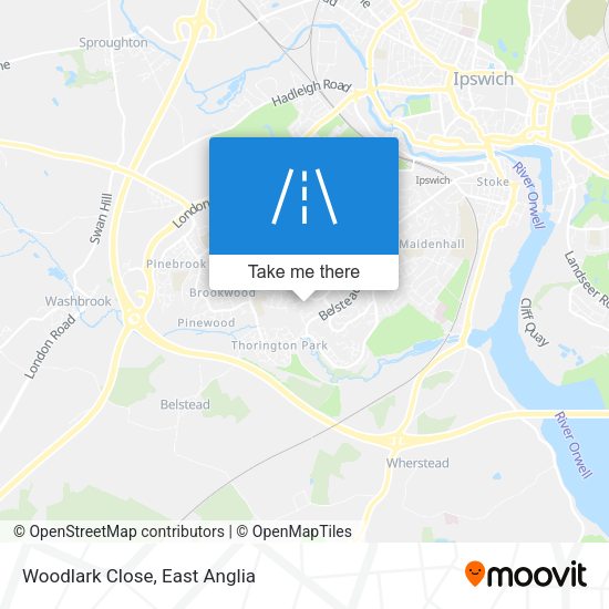 Woodlark Close map