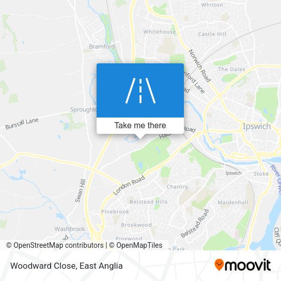 Woodward Close map