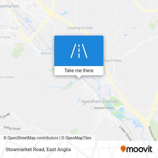 Stowmarket Road map