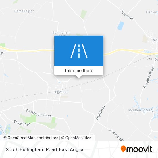 South Burlingham Road map