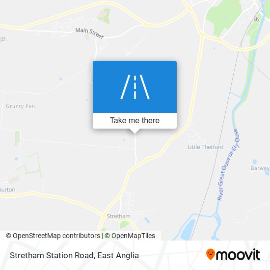 Stretham Station Road map