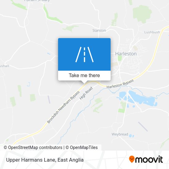 Upper Harmans Lane map