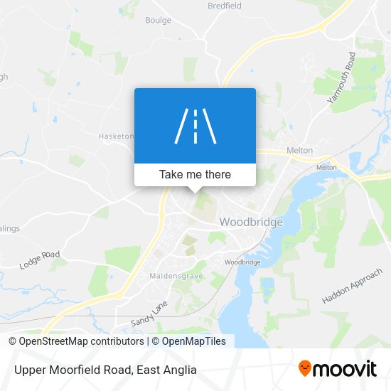 Upper Moorfield Road map