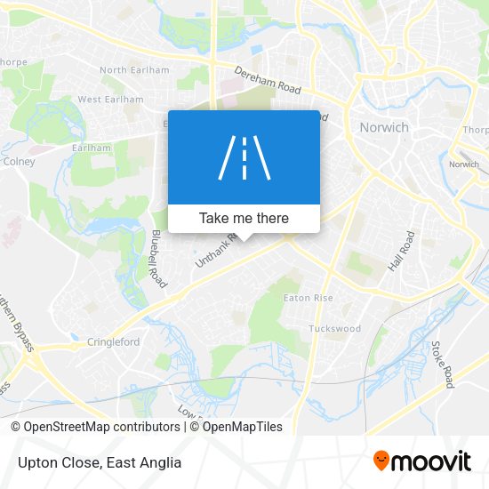 Upton Close map