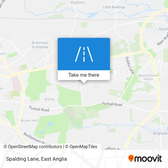 Spalding Lane map