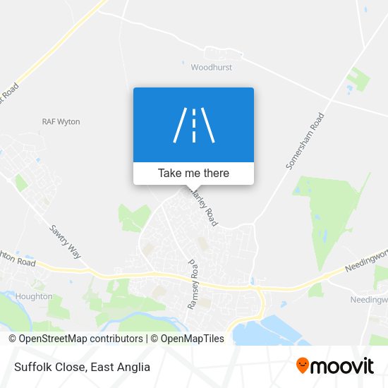 Suffolk Close map