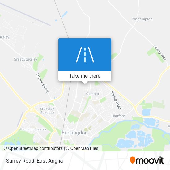 Surrey Road map