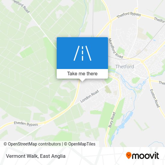 Vermont Walk map