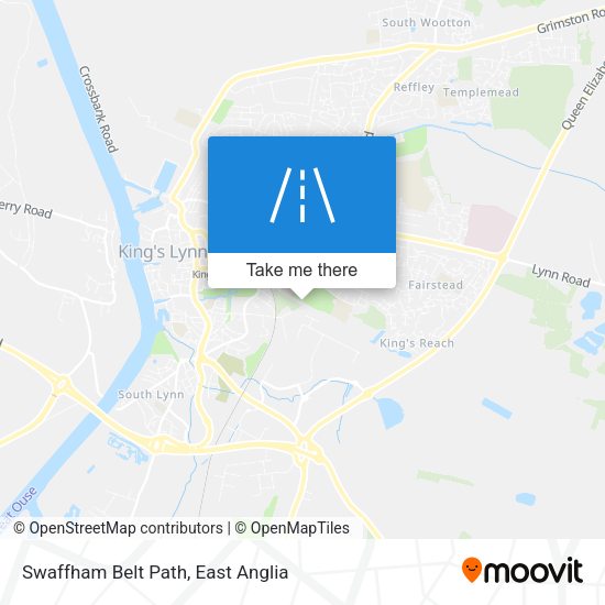 Swaffham Belt Path map