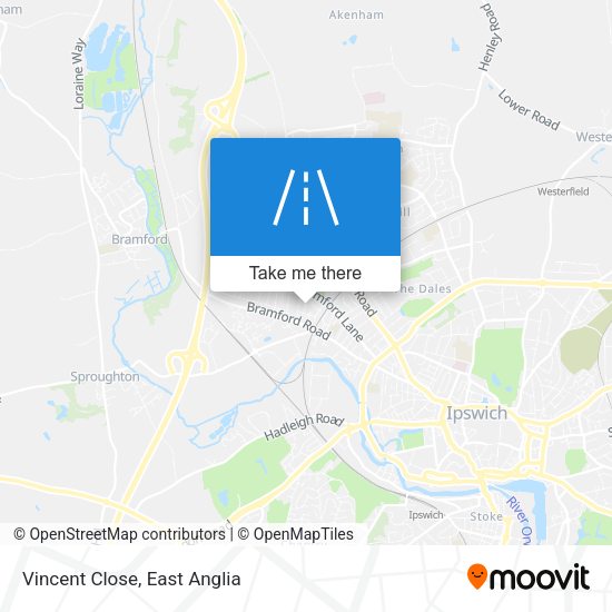 Vincent Close map