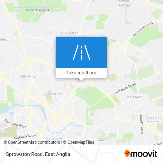 Sprowston Road map