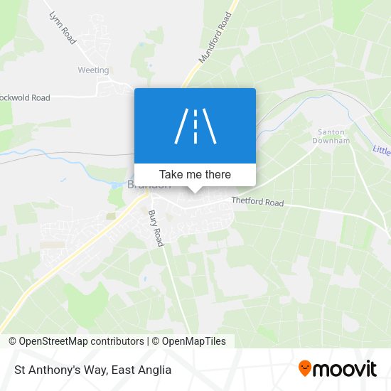 St Anthony's Way map
