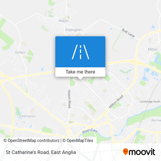 St Catharine's Road map