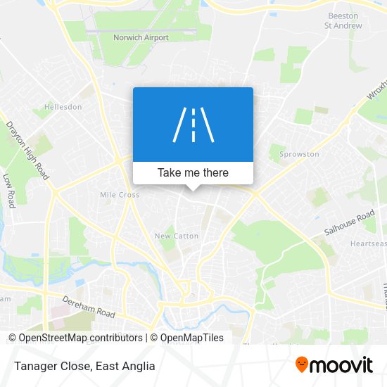 Tanager Close map