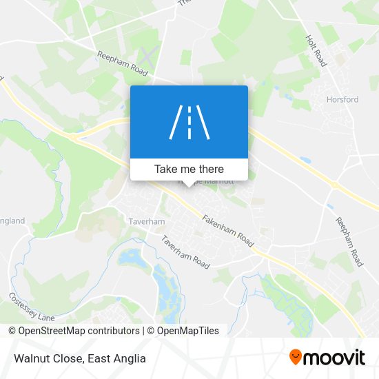 Walnut Close map