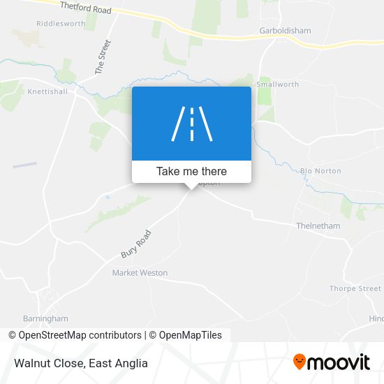 Walnut Close map