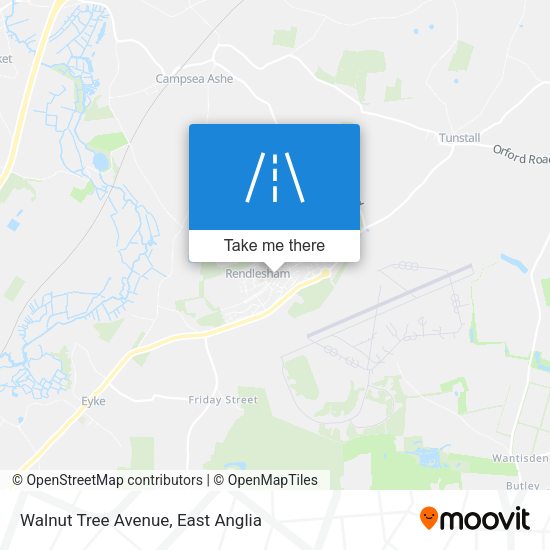 Walnut Tree Avenue map