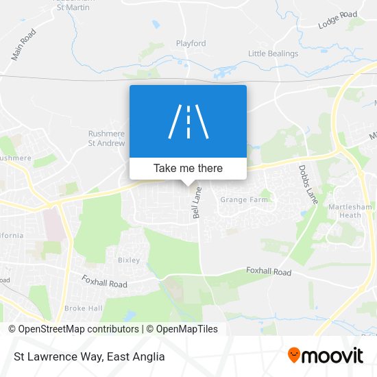 St Lawrence Way map