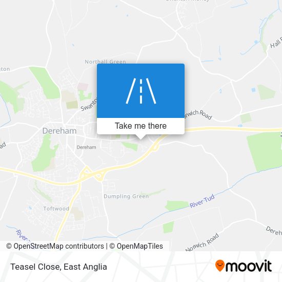 Teasel Close map