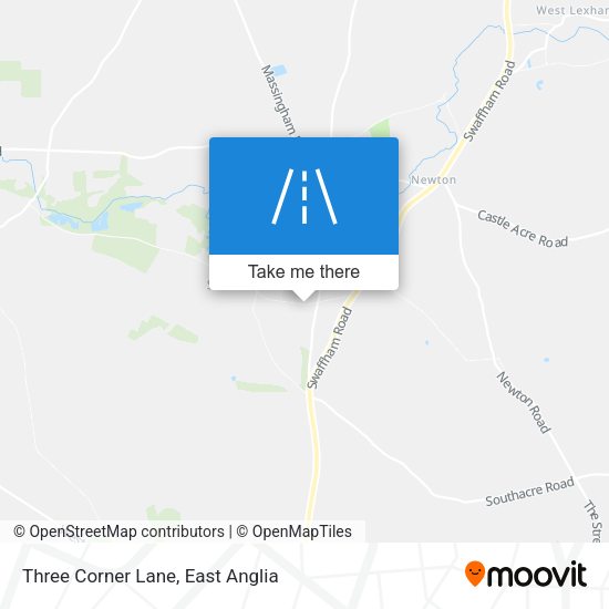 Three Corner Lane map
