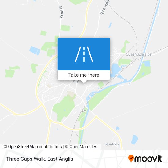 Three Cups Walk map
