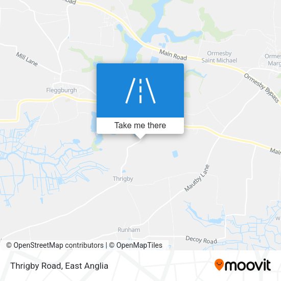 Thrigby Road map