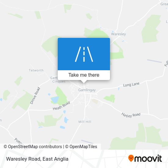 Waresley Road map