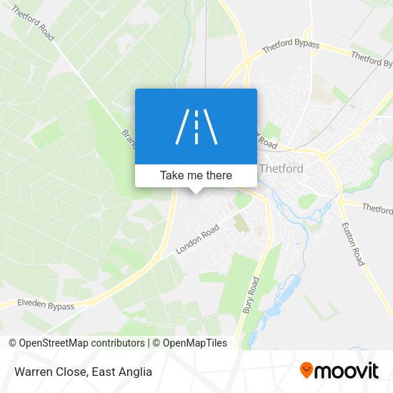 Warren Close map