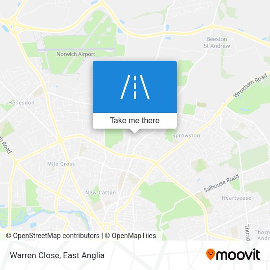 Warren Close map