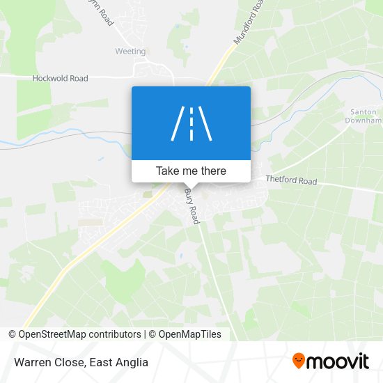 Warren Close map
