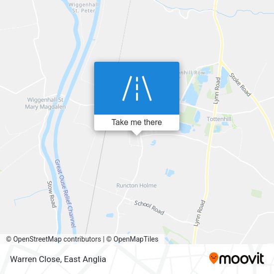Warren Close map