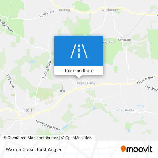 Warren Close map