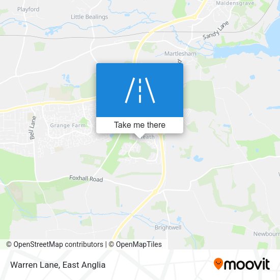 Warren Lane map