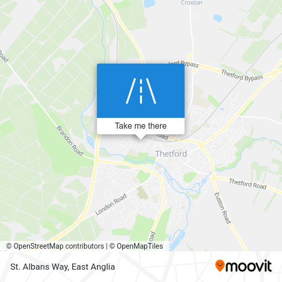 St. Albans Way map